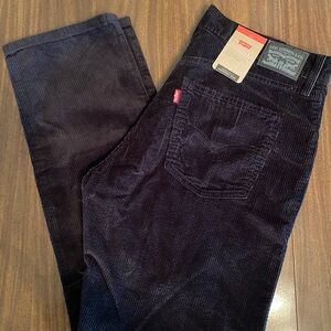 Levi's Black Corduroy Straight Leg Pants